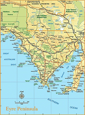 South Australia Peninsula Map Eyre Peninsula Map, Adelaide Hills On-Line